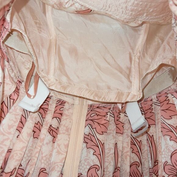 Plenty‎ By Tracy Reece Pink Floral Silk Strapless Dress Size 4 - Picture 4 of 8